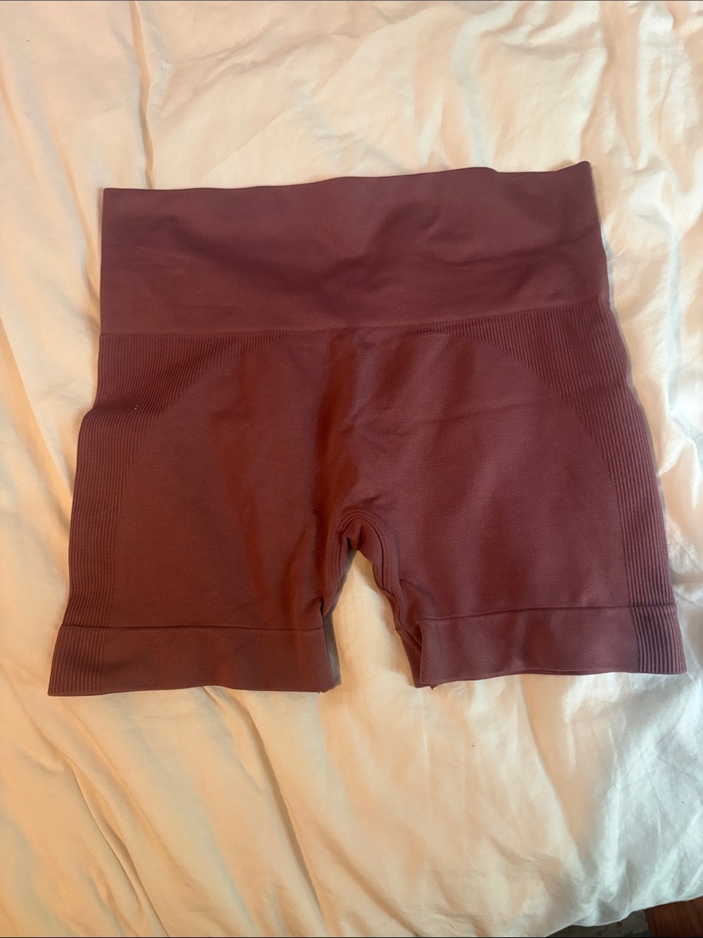 SET Active High-Waist Seamless Bike Shorts in Mauve Plum